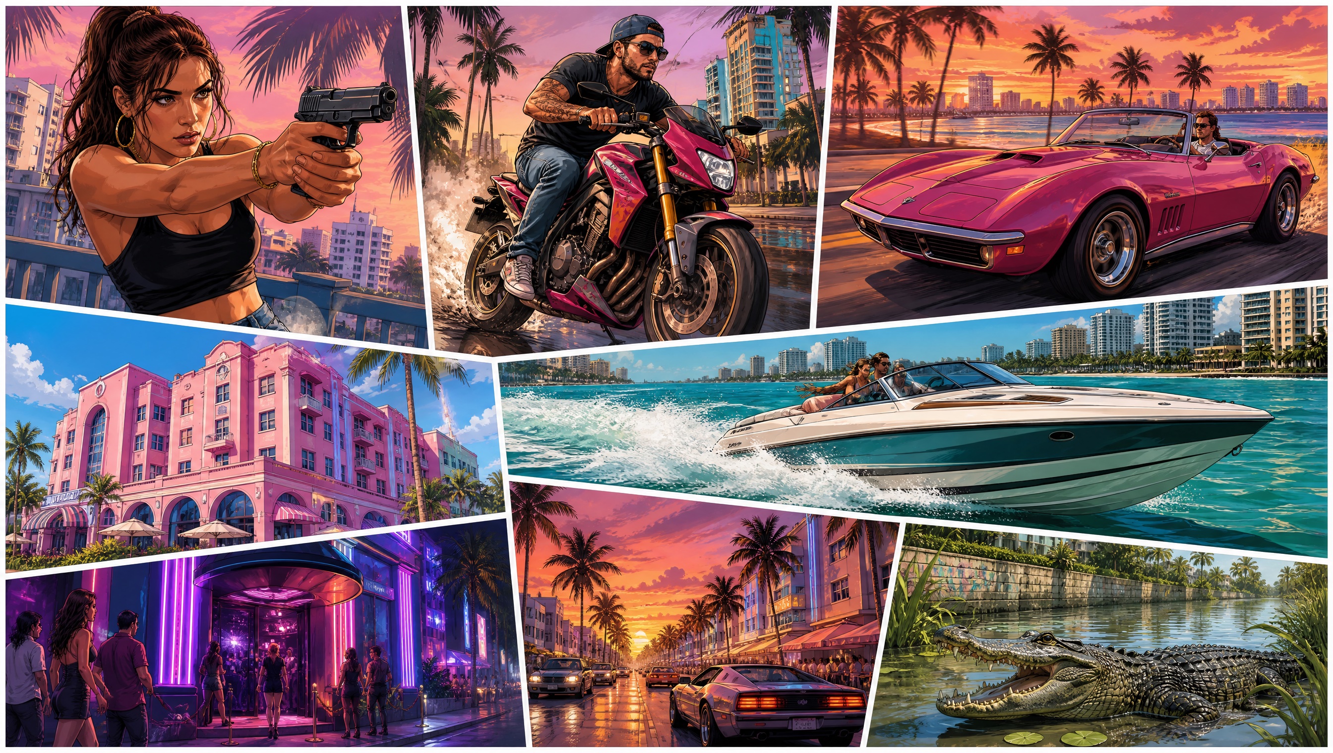 Box art collage desktop wallpaper from the free pool gallery